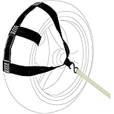 MOTO4U Universal Motorcycle Rear Wheel Tie Down Strap in Black