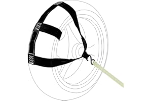 MOTO4U Universal Motorcycle Rear Wheel Tie Down Strap in Black