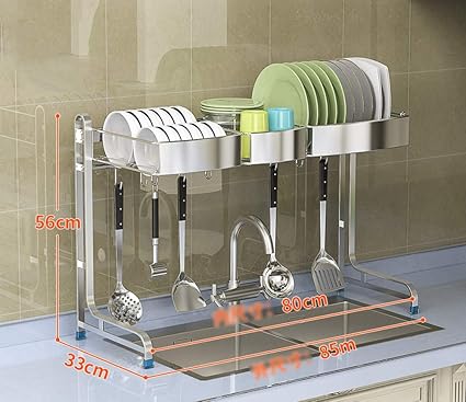 Keuken Rack 304 Rvs Keukengerei Opslag Set Afvoer Plank Boven De Spoel Voor Vaatwasser Rek Amazon Nl