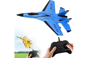 JUDUNA 2026 New Remote Control Airplane, Gravity Glider Foam RC Fighter 360° Remote Control Glider Airplanes with Lights Airplane Model (Blue)