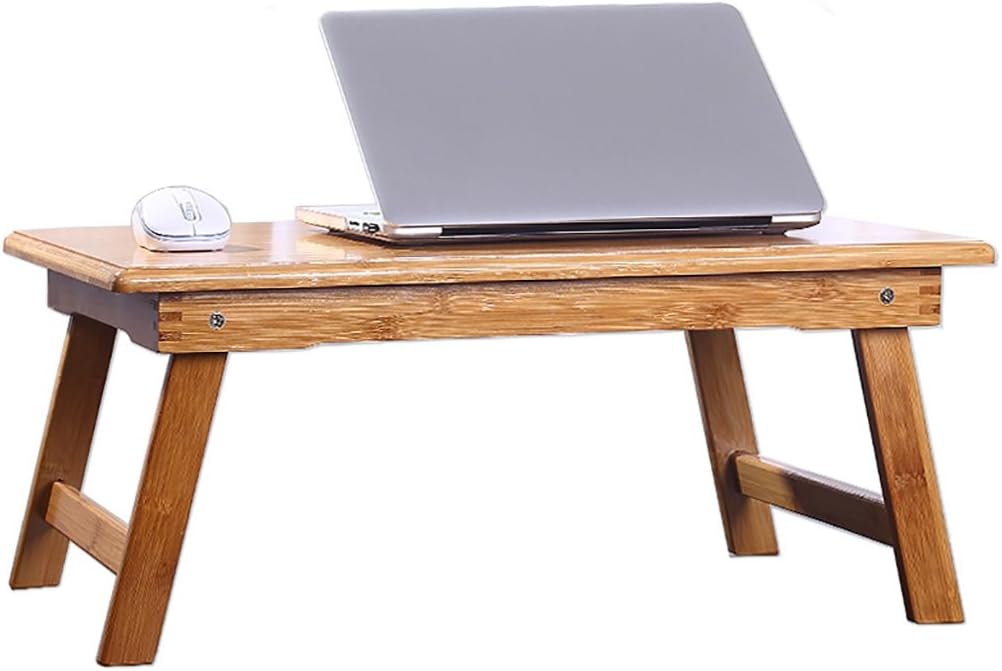 JHZDZ Table Wood Computer Desk Bed Fold Lazy Portable Notebook Small Desk Portable Small Table (Size : 80 * 50 * 34cm)