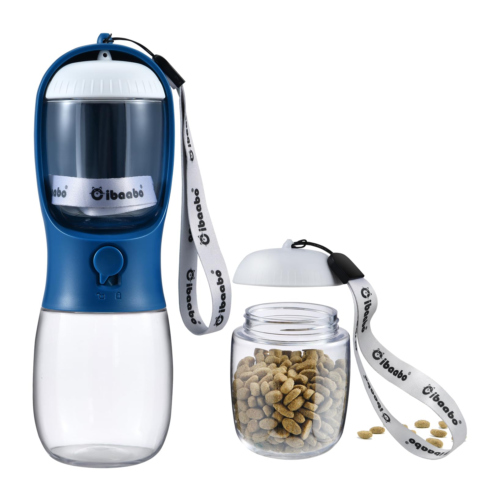 Photo 1 of Cibaabo Dog Water Bottle with Food Container, Travel Puppy Water Bowl, Portable Pet Dispenser, Dog Stuff Accessories Items, Puppy Essentials Necessities for Yorkie Chihuahua Cat Walking and Hiking