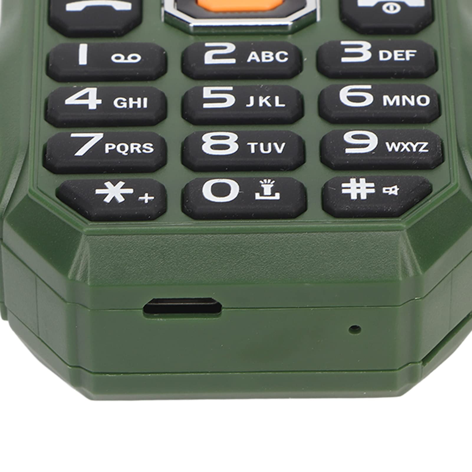 Rugged Phone, 1.8 Inch Big Buttons Unlocked Senior Cell Phone with Strong Flashlight Dual SIM Dual Standby Phone 32MB +32MB 5800mAh Battery, Big Speaker (Army Green)