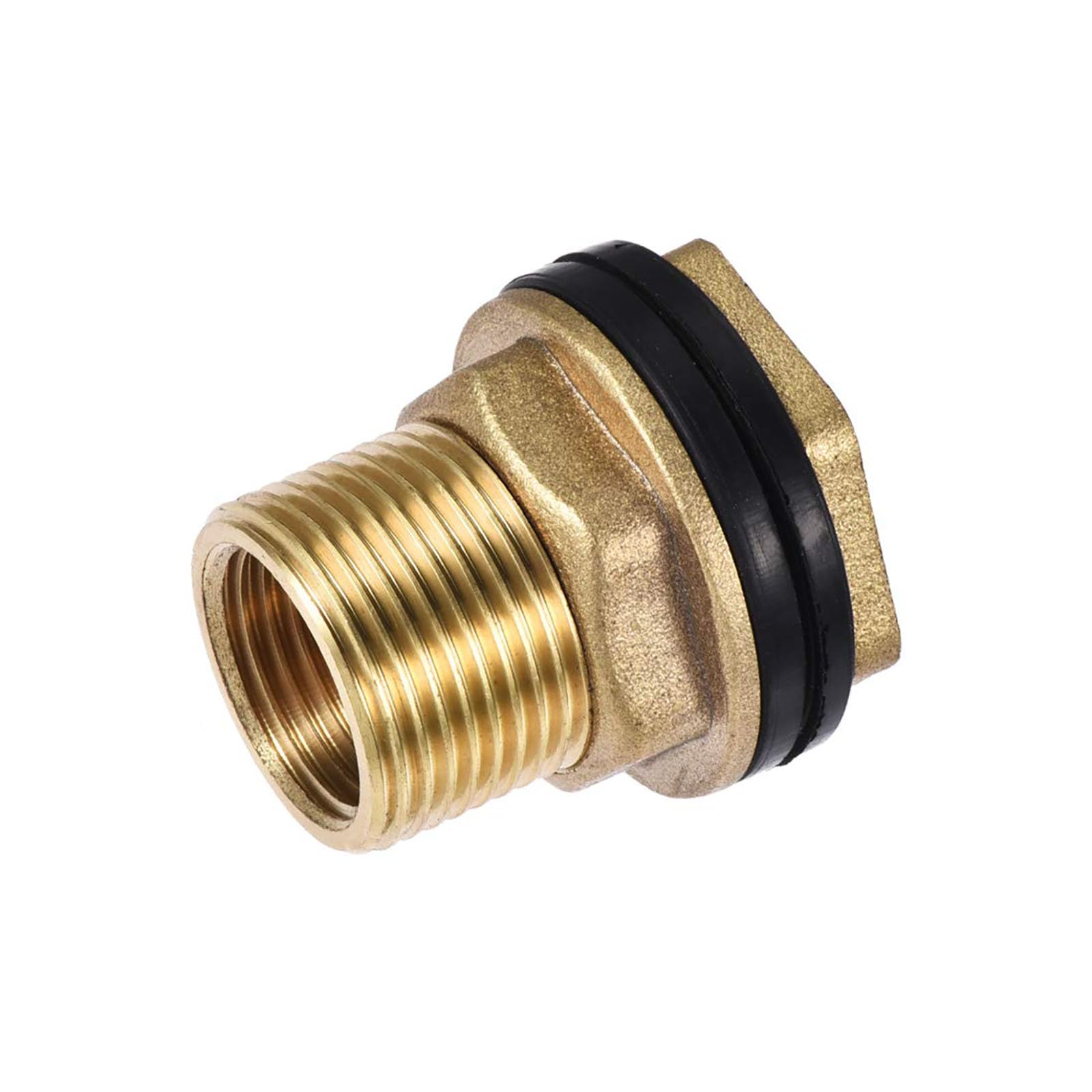 Recogwood 1/2 Female G3/4 Male Bulkhead Fitting, Pipe Adapter with Silicone Gasket, for Water Tanks, Brass