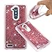 ZTE ZMAX Pro Case, ZTE Carry Z981 Case, Liquid Case, Asstar Fashion Creative Design Flowing Liquid Floating Luxury Bling Glitter Sparkle Diamond Soft Case for ZTE ZMAX Pro/Carry Z981 (Rose Gold)