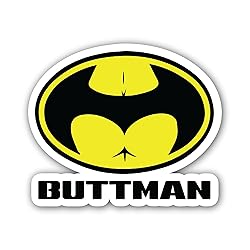 4-Piece 4 Sizes Buttman Vinyl Decal Set