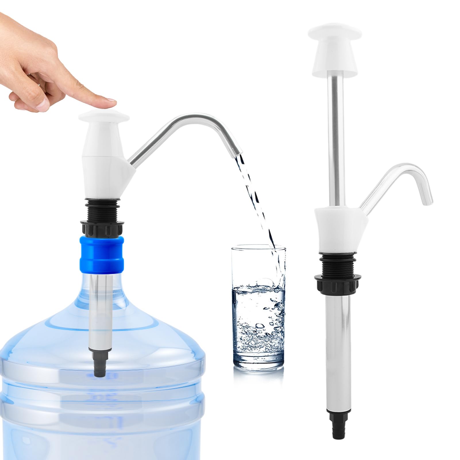 Sink Water Hand Pump, Self Priming Double Action Caravan Sink Hand Pump RV Camping Trailer Motorhome Replacement Pumping Tool White - 1pc (About 7.87 * 10.63 * 1.97'')