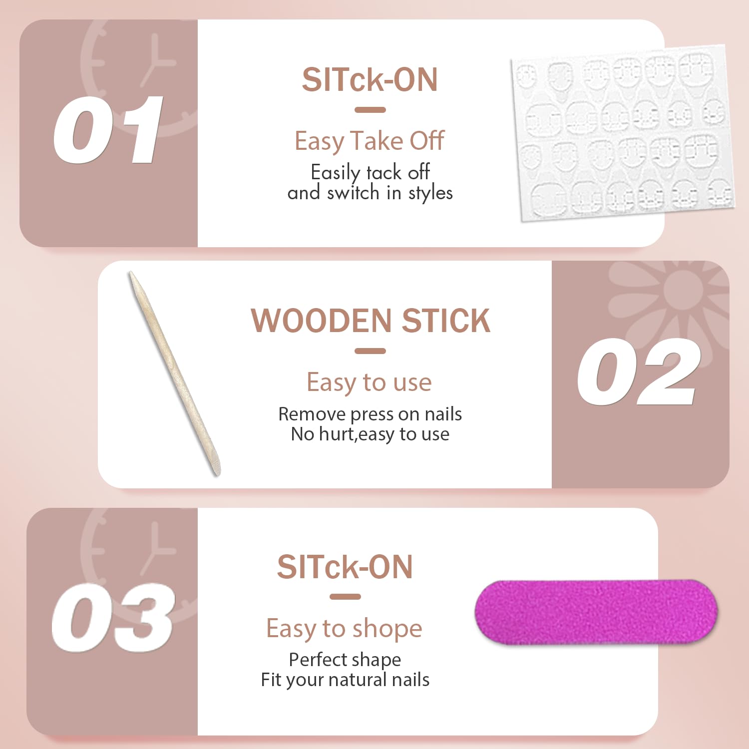 Brown Press on Nails Short Almond Fake Nails Press ons, Thick Solid Color Glue on Nails Short False Nails, Medium Almond Nails Oval Round Shaped Nails for Women, 24Pcs Natural Acrylic Gel Nails - Image 9