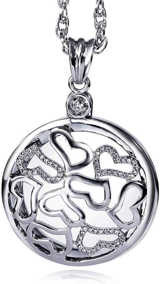 Magnifying glass Pendant necklace retro carving 2.5X magnifier reading old heart