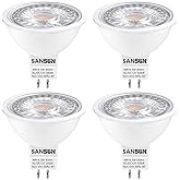 SANSUN 5W MR16 LED Landscape Light Bulbs, Low Voltage 12V Outdoor Landscape Spotlight and Indoor Track Light, GU5.3 Bi-Pin Ba