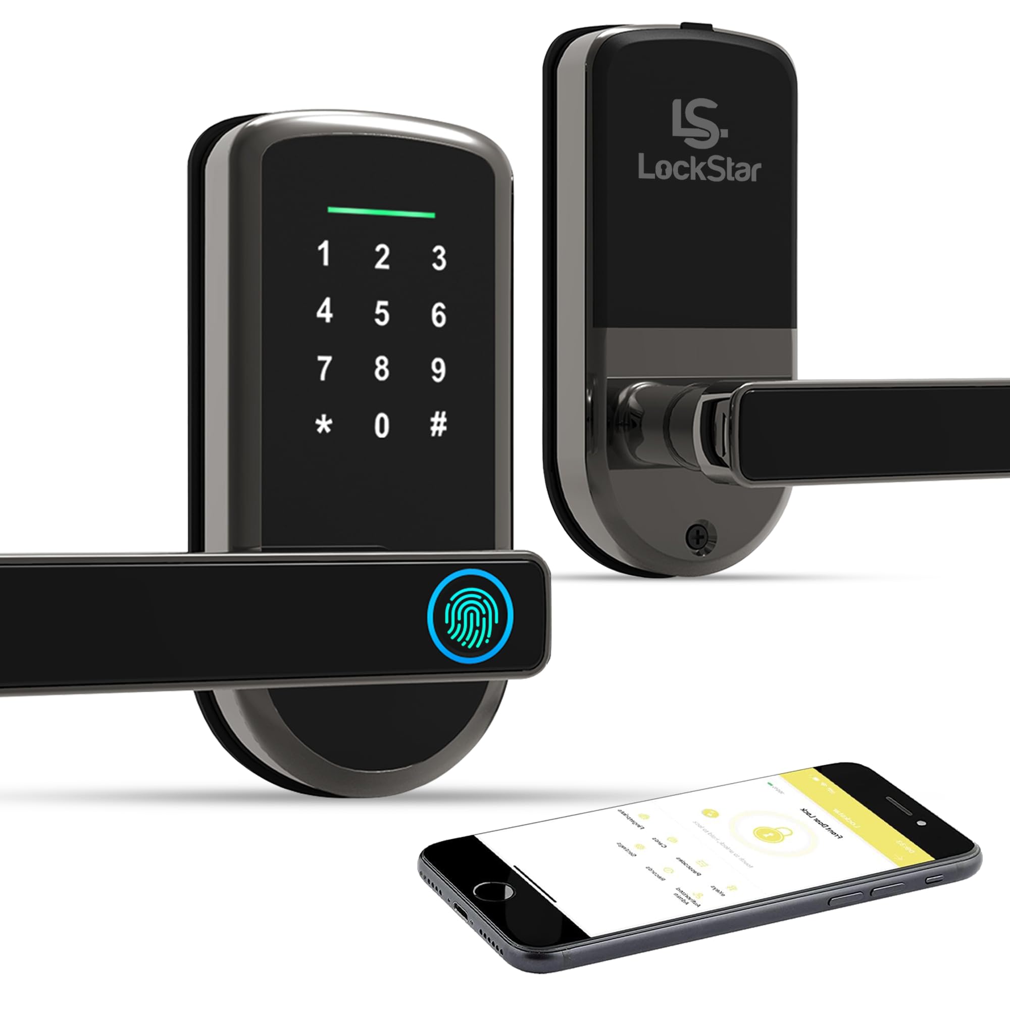 LOCKSTAR® Smart Door Lock • Keyless Deadbolt • Multiple Entry Methods