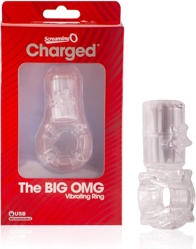 The Screaming O Big OMG Vibrating Ring, Clear, Transparent - Image 4