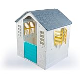 DOLU: Playhouse - White, Green, Yellow - Indoor &amp; Outdoor Toy, Pretend Play, Sliding Shutters, Pet Gate, Waterproof Plastic, Toddler &amp; Kids Ages 2+