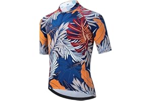Bikingbros Men's Cycling Jersey Polyester Black Cycling Clothing Bike Jersey Short Sleeve Bike Shirts