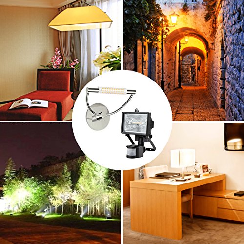 Azhien R7S LED 10W 118mm Lampadina a Doppio Effetto Lineare,Bianco Caldo 3000K,10 Watt,Equivalente a 48W 60W 75W 118mm Lampada Alogena,Dimmerabile, 230V AC, 1000LM,Confezione da 2