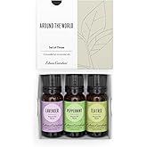 Edens Garden Essential Oils Around The World 3 Set – 100% Pure Therapeutic Grade Aromatherapy: Lavender, Peppermint & Tea Tree Oil for Diffusers & Home – No Fragrance & Undiluted, 10 ml/ 3 Pack