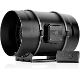 AC Infinity CLOUDLINE S8, Quiet 8&rdquo; Inline Duct Fan with Speed Controller | Digital 10-Speed Control, EC-Motor, ETL-Certified, IP-44 Rated, Ventilation Exhaust Fan for Heating Cooling Grow Tents
