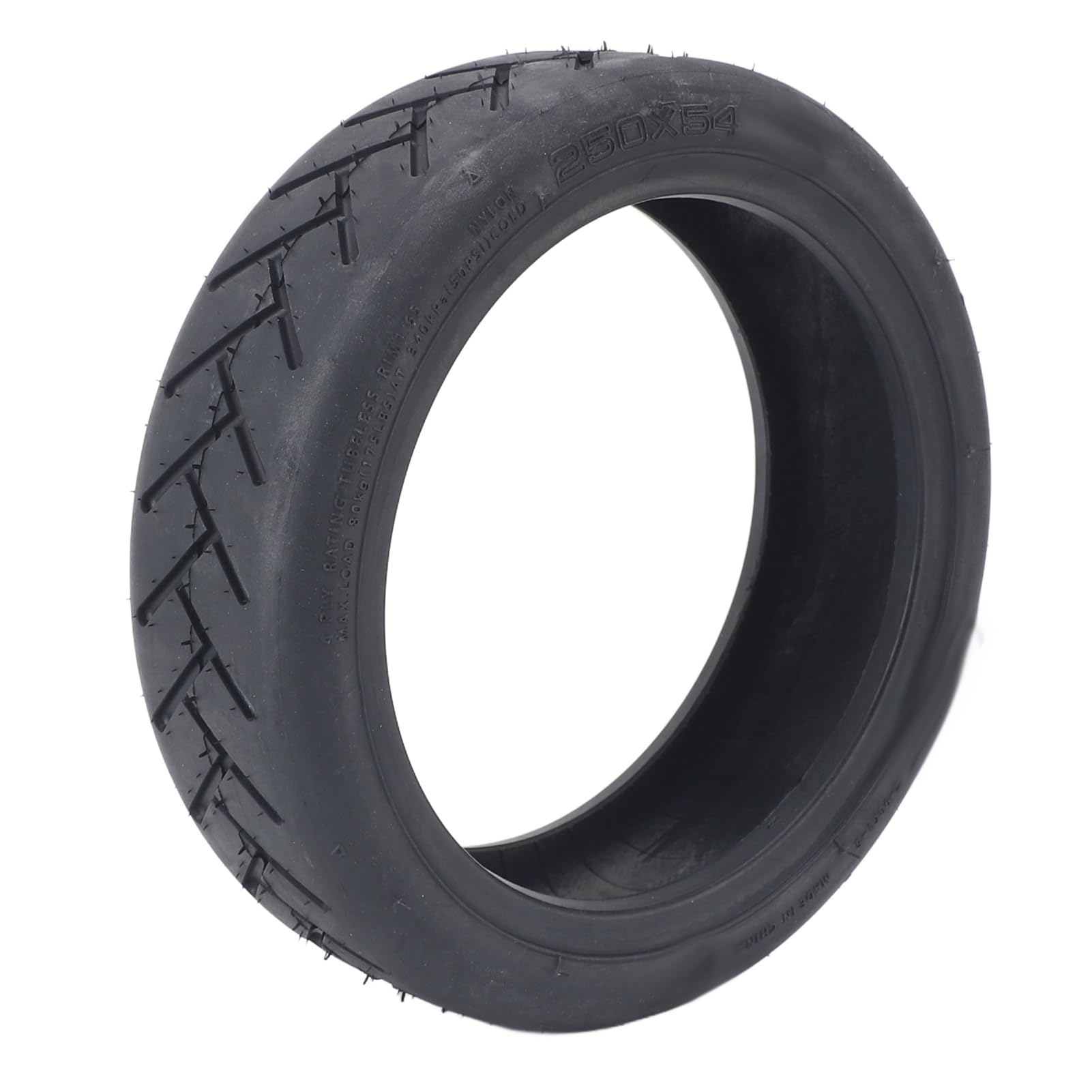 Fockety Scooter Tubeless Tire, 250x54 Electric Scooter Tire Shock Absorbing Prevent Slip Replacement Rubber Scooter Vacuum Tyre, Focketywhbv893rnt