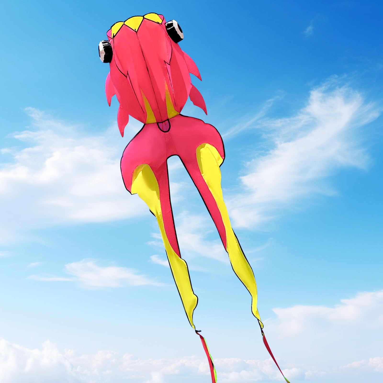 Kite for Adults Giant Goldfish Kite - Large Easy-Fly Outdoor Kite for Kids & Adults, Durable Nylon with Colorful Design (Pink) — image 1