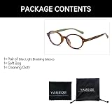 YAMEIZE Blue Light Blocking Glasses for Women Oval Frame Anti Fatigue view 5