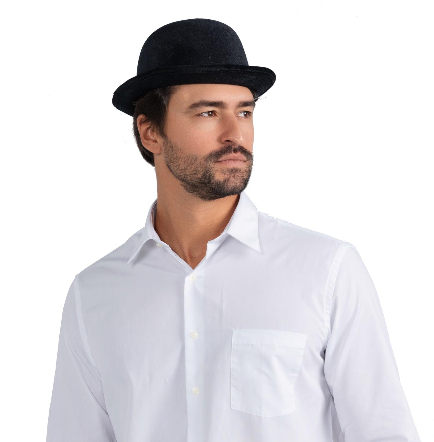 Dress Up America Derby Hats - Derby Bowler Hat for Kids - Black Velvet Bowler Hat Costume