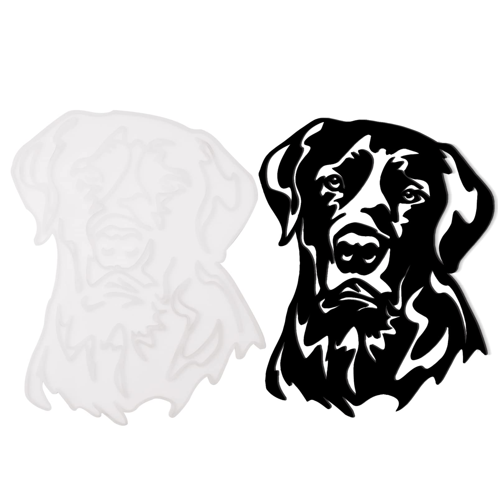 Labrador Dog Head Wall Hanging Resin Silicone Mold, Dog Epoxy Casting Mold for Home Office Wall Hanging, DIY Crafts Door Wall Art Party Pet Decoration