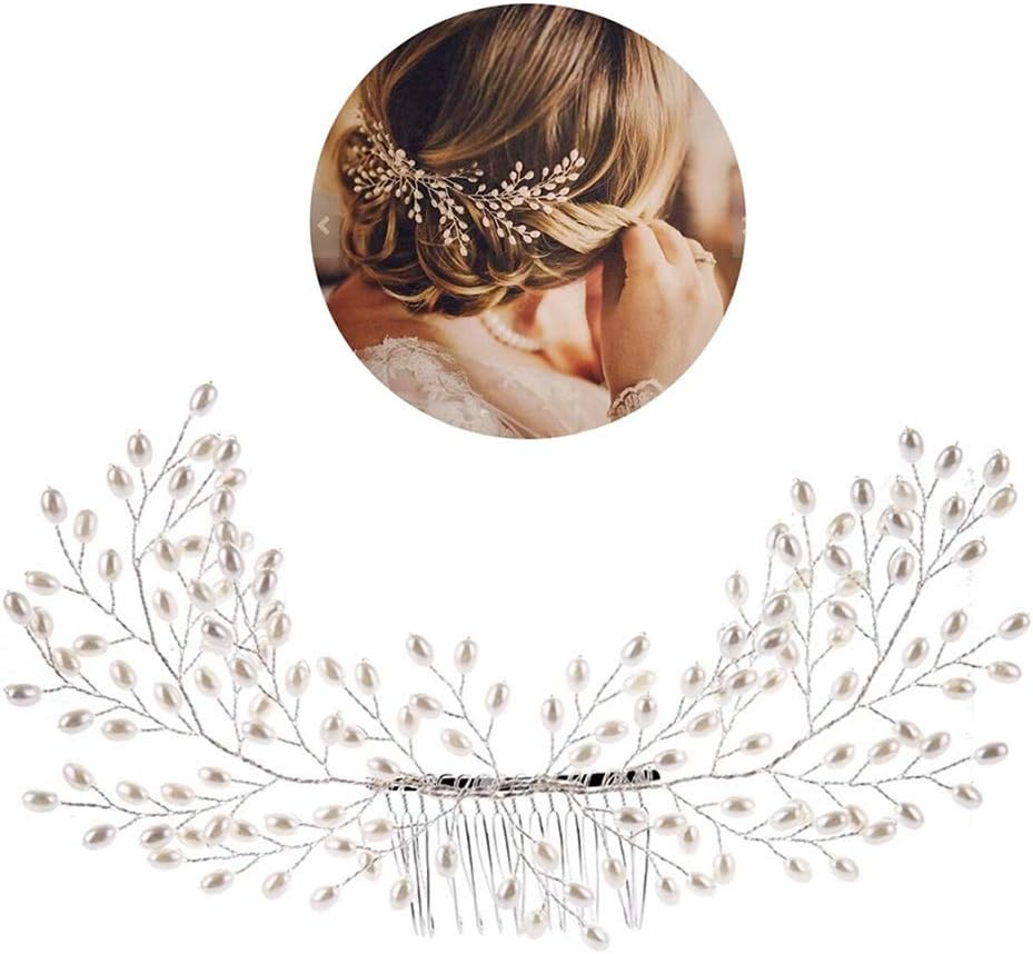 Dusenly Handmade Wedding Hair Vine Clips Bridal Hair Comb Elegant