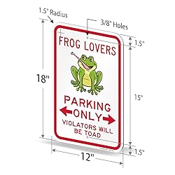 SmartSign Frog Lovers Parking Only Violators Toad