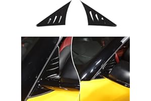 FGTAGTAL Fit for Toyota Supra GR A90 A91 MK5 2019-2024 ABS Rearview Mirror Side Spoiler Trim Cover Stickers, Channel The Car Air, Reduce The Wind Noise Inside The Car, 2PCS(Bright Black)