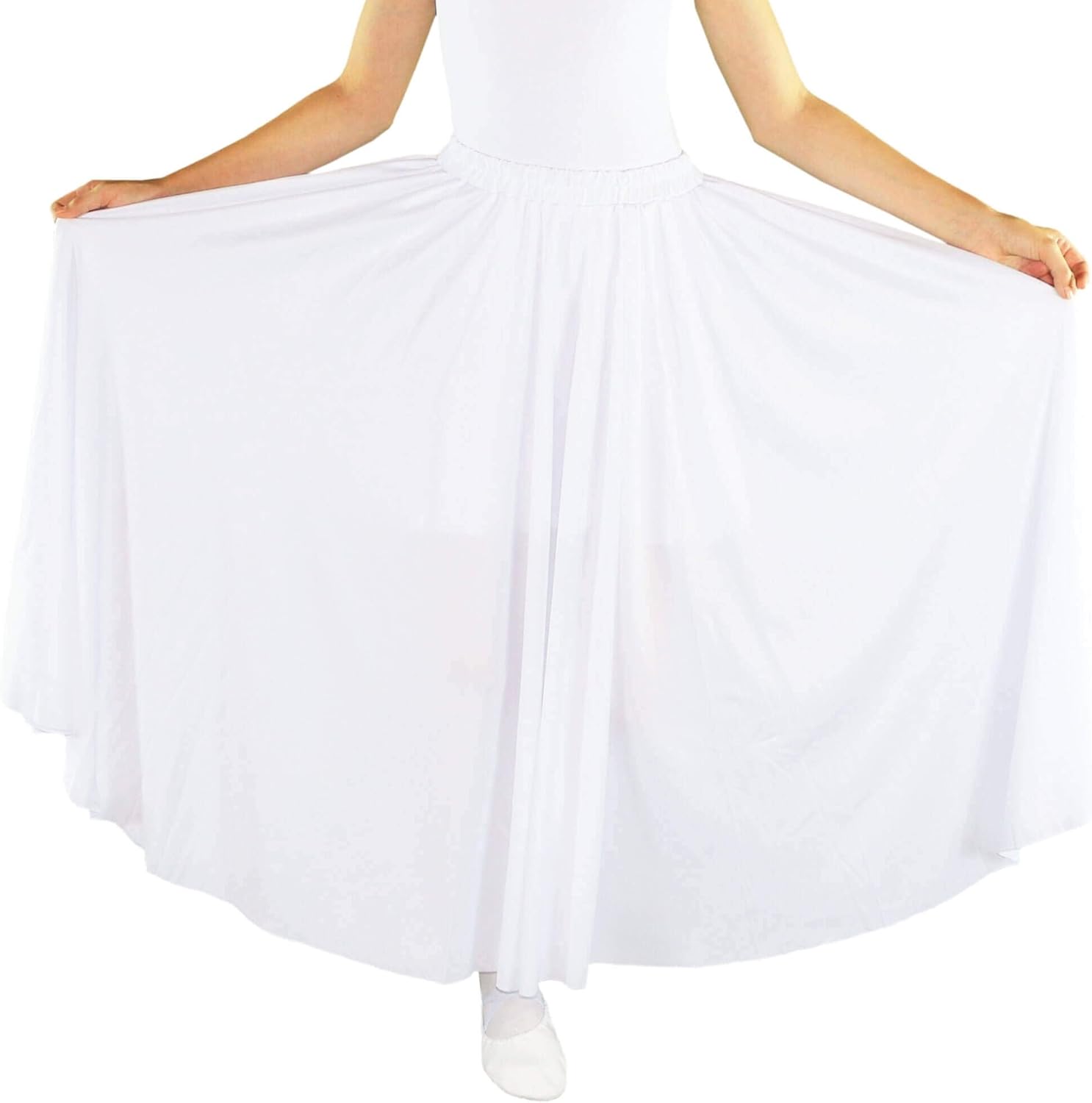 Danzcue Girls Long Full Circle Dance Skirt: Clothing