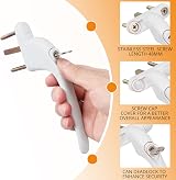 Neoteck 10 Pcs UPVC Window Handle 43mm Espag White Locking Double Glazing view 2