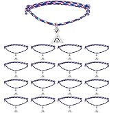 DELORIGIN 24Pcs Baseball Bracelets Gifts Adjustable Woven Wristbands with Baseball Charm Inspirational Sports Theme Party Favors for Players Team Lovers Birthday Holiday Sports Accessories