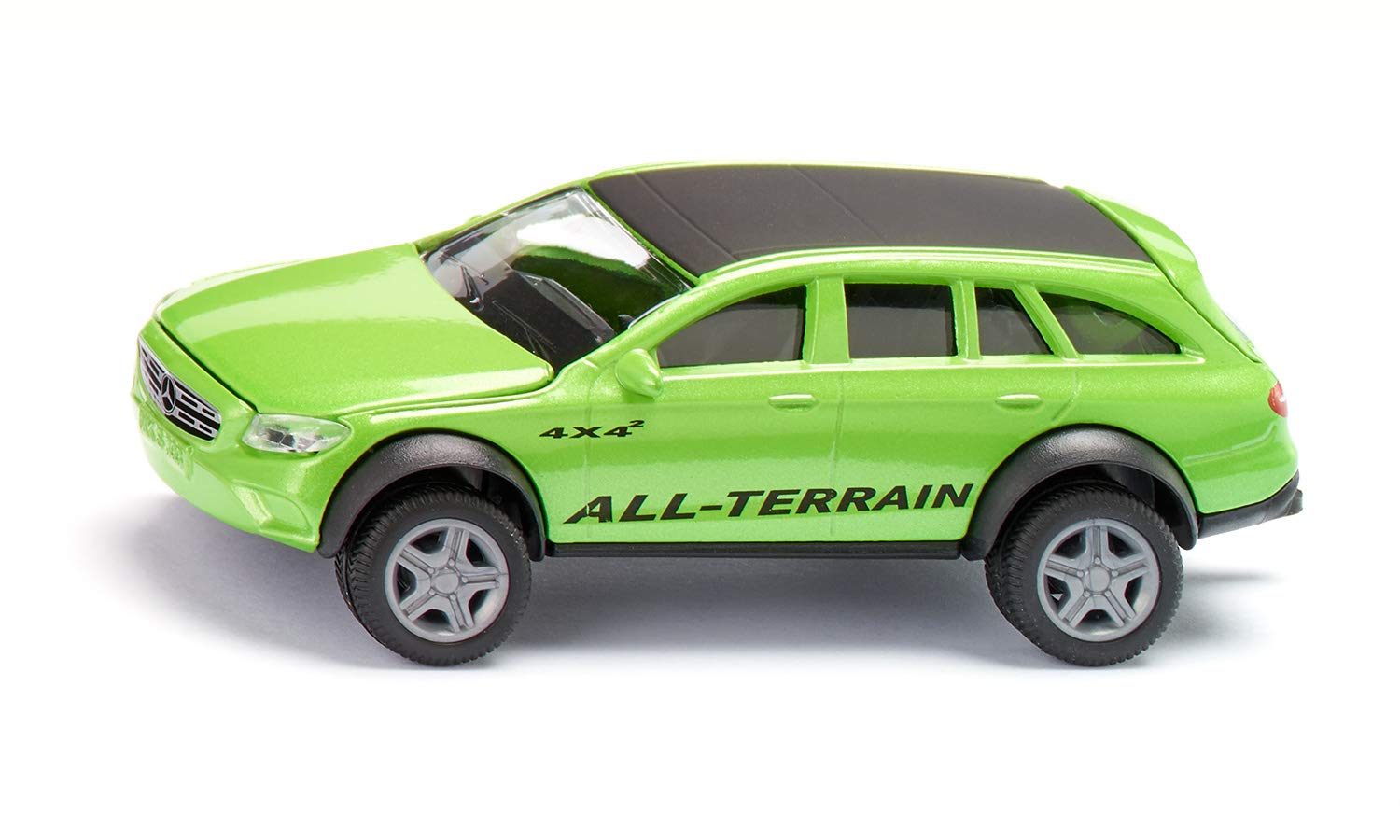 siku 2349, Mercedes-Benz E-Class All-Terrain 4 x 4², 1:50, Metal,plastic, Green, Toy car for children, Trailer hitch and opening bonnet