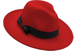 JINGSHA Kids Classic Wide Brim Fedora Hat Children Boys and Girls Felt Hat with Bowknot/Belt Buckle