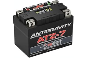 ANTIGRAVITY BATTERIES Antigravity ATZ-7 Performance Lithium Motorcycle Powersport Battery with Built-In Jump Starting, 3.5Amp Hours ATV, Quad, Honda, KTM, Yamaha, Kawasaki