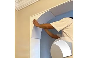 Paintable Arch Molding Set for Interior Door Frame, DIY Arch Doorway Kit Curved Half Circle Foam, Premade Rounded Corners Arc
