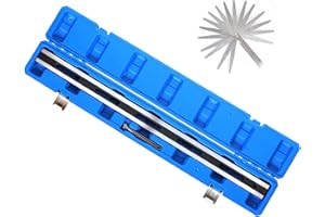 KTTOOL 24 Inch Machinist Precision Steel Straight Edge Tool with Complimentary Feeler Gauges for Checking Cylinder Heads and Engine Blocks