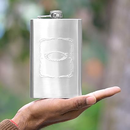 JM 300ml 10oz Pocket Hip Flask Bottle Liquor Drink Ware Stainless Steel -119