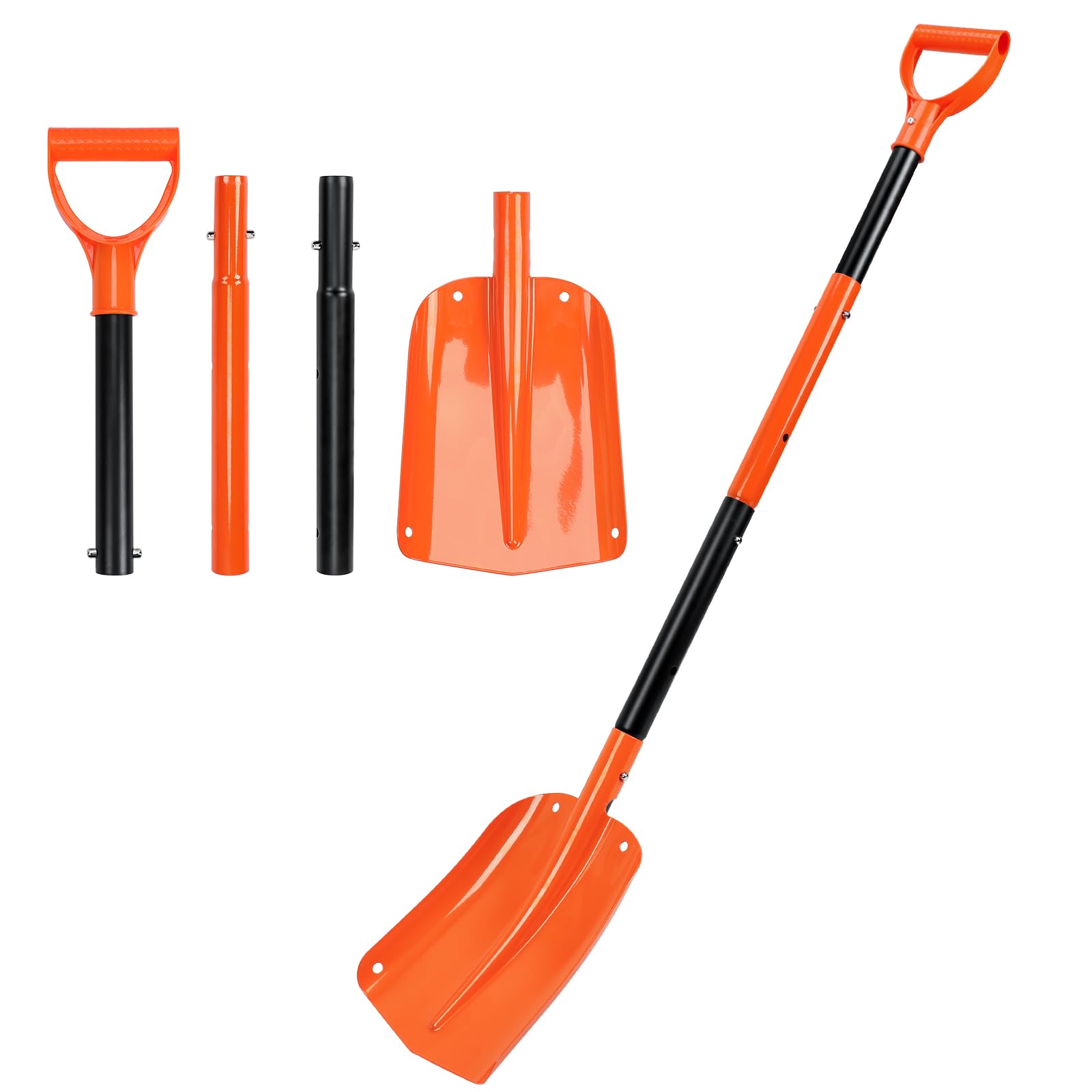 Photo 1 of ****FINAL SELL NOT RETURNS****Ajimy Telescoping Snow Shovel for Car Emergency & Driveway, 31"-47" Extendable Aluminum Shovel with D-Grip, Heavy Duty Shovel for Snow Removal, Gardening & Camping