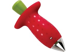Chef'n Original Stem Gem Strawberry Huller, Red/Green -