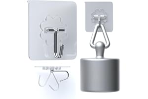 DDMY 24 Packs Hooks for Hanging Wall Hooks Transparent Reusable Waterproof Adhesive Hook for Kitchen Curtain, Towel Hook for Bathrooms, Heavy Duty Self Coat Hook for Walls No Damage