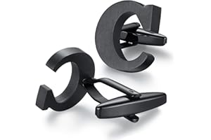 HONEY BEAR Initial Alphabet Letter Cufflinks for Mens Wedding Gift