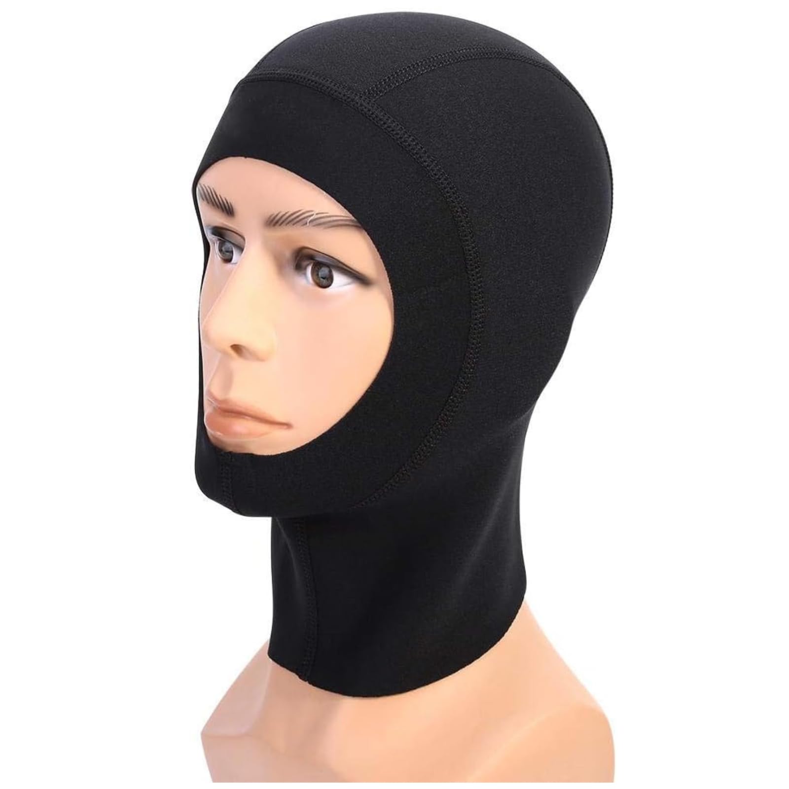 VIFER Scuba Diving Cap 1mm/3mm Neoprene Warm Wetsuit Cap Hood Hat for Snorkeling Surfing Swimming Spearfishing (L-1mm)