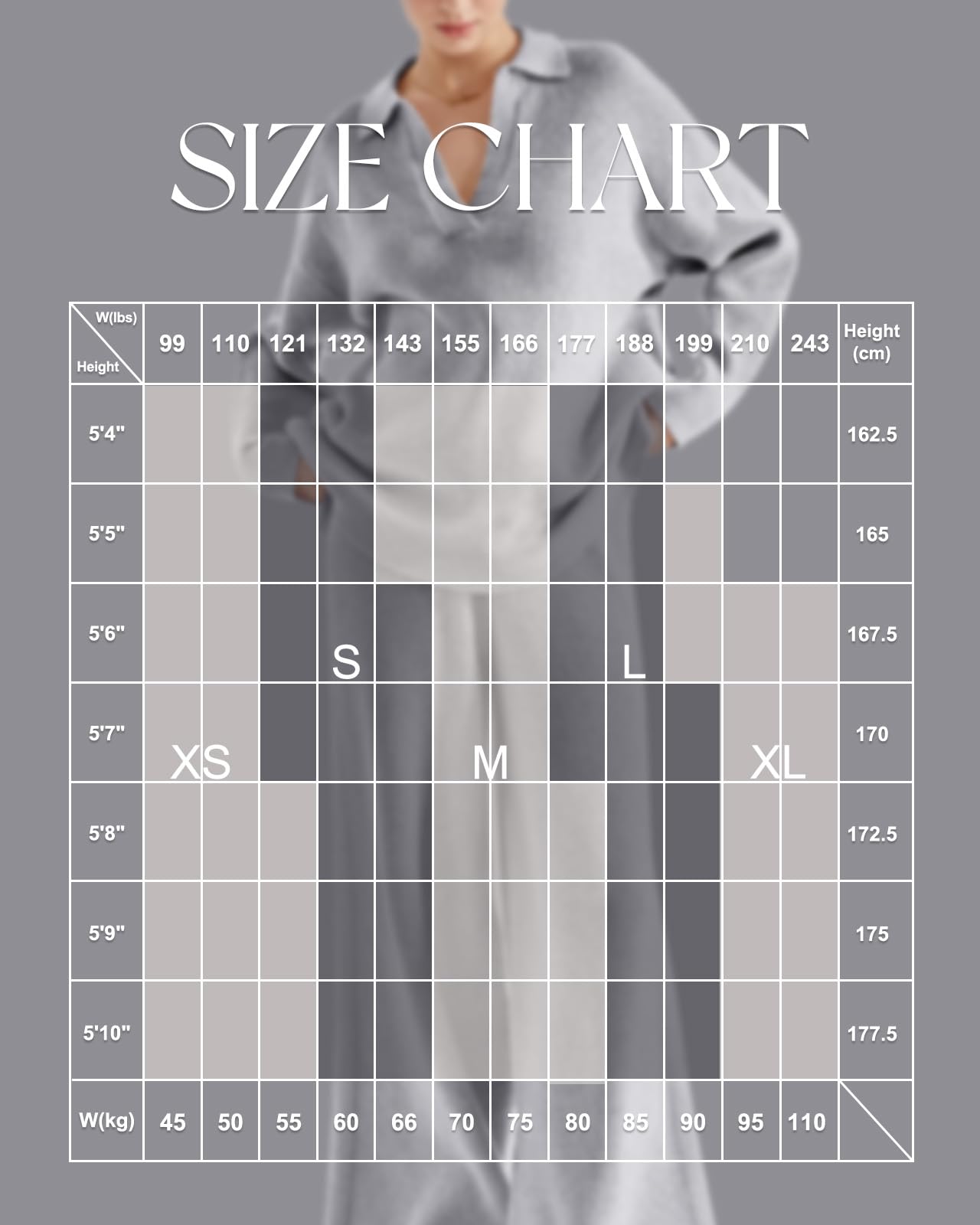 SUUKSESS Women 2 piece Fall outfits Long Sleeve Oversized Matching Lounge Set Waffle Knit Polo Sweater sets (Grey,M) - Image 6