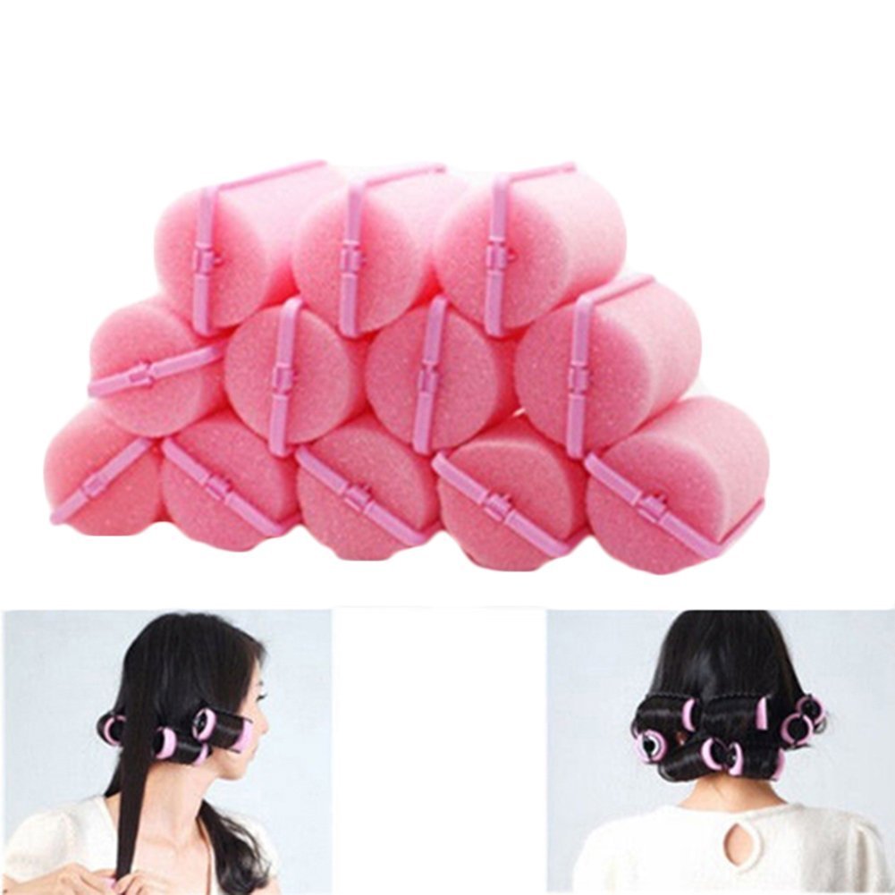 12Pcs/Bag Magic Foam Sponge Hair Curlers Foam Cushion Hair Styling
