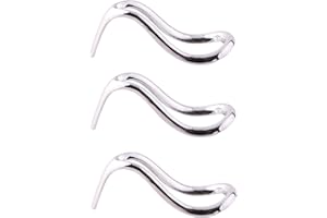 canjoyn Metal Smoking Pipe Stand Holder for Smoking Pipe Stainless Steel Tobacco Pipe Display Rack (Silver - 3 PCS)