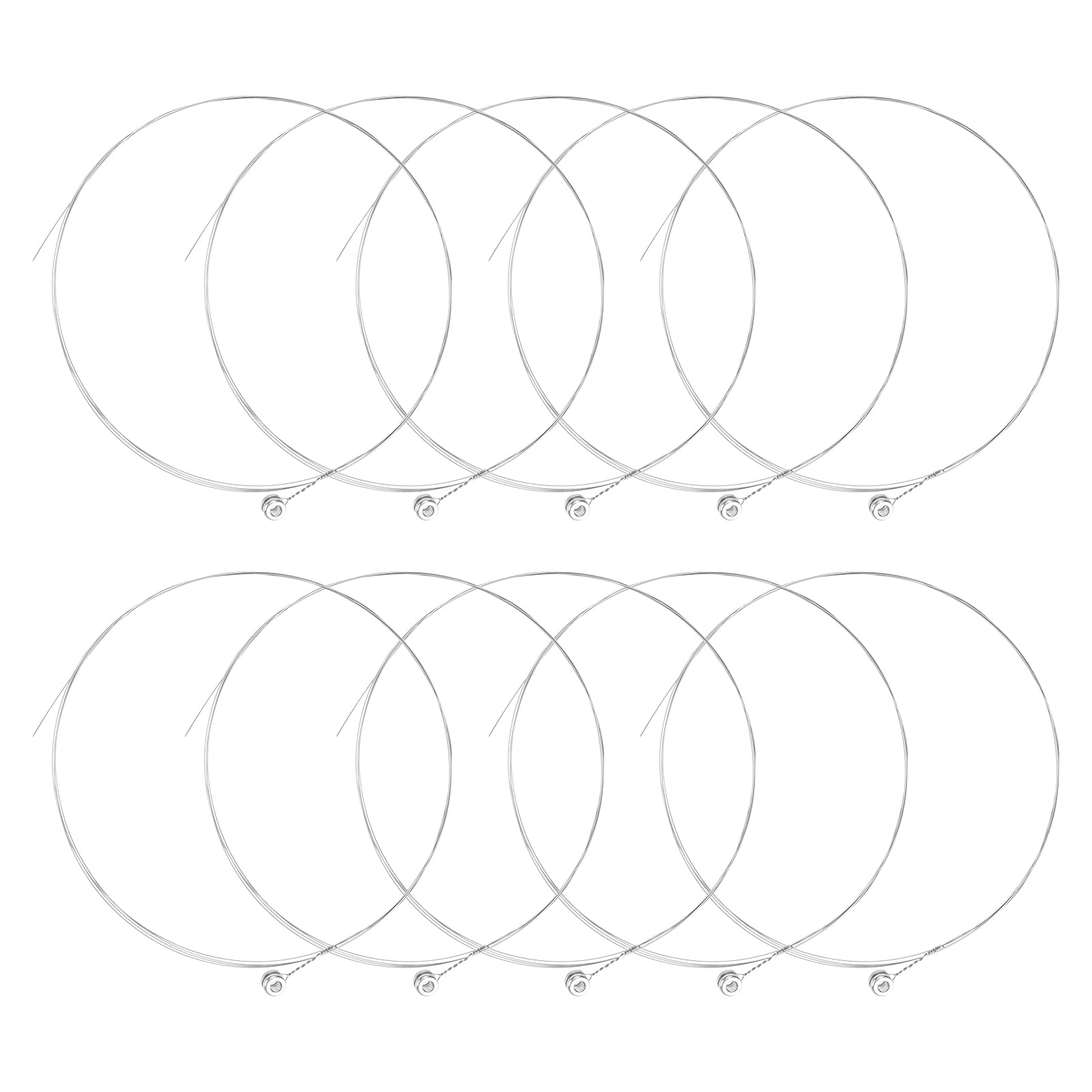 OTOTEC 10Pcs 010 Single High E Electric Guitar String Single Guitar Strings For Electric And Acoustic Electric Guitar Spares Light Tension Good Tone with Ball End, 10 Gauge