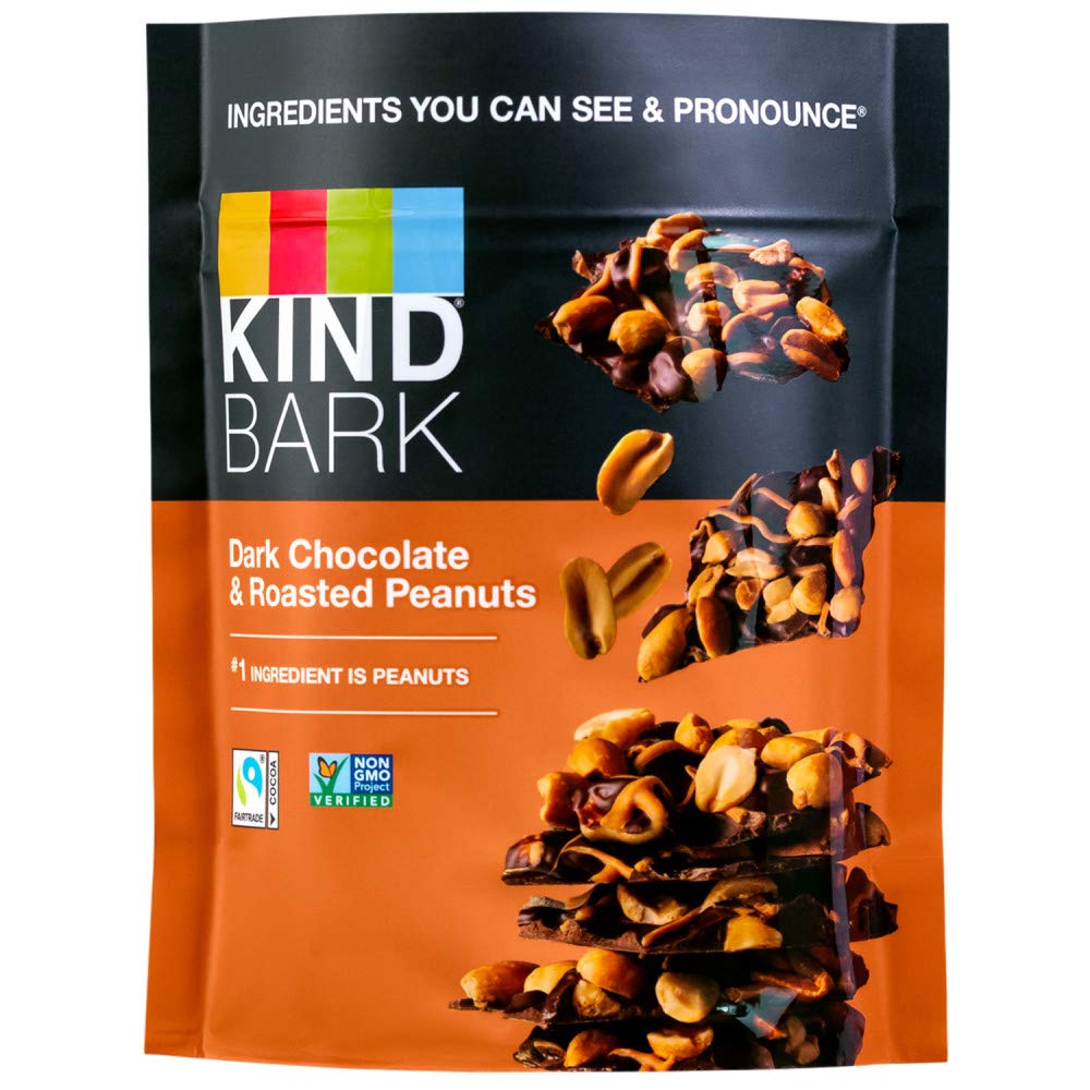 KIND BARK Dark Chocolate & Roasted Peanuts, 3.6Ounce Bag