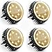Jack & Rose Solar Ground Lights Outdoor Solar Pathway Lights Fairy Garden Lights Solar Powered IP67 Waterproof 8 LED Disk Light for Yard Deck Lawn Patio Driveway (Warm Light, 4 Pack