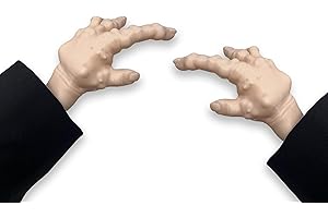 Munnygrubbers - 1 Pair Tiny Hands with Sticks - Mini Little Hand Stick Puppet - Halloween Costume - Strong Hand Prop - Scary Movies - Novelty Toy Gift - TikTok Famous - (Creepy 1x Set)